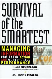 Survival of the smartest : managing information for rapid action and world-class performance