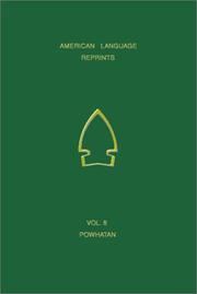 American Language Reprints Dictionary of Powhatan (American Language Reprints, Vol. 8) by William Strachey