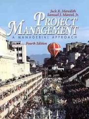 Project management by Jack R. Meredith, Samuel J. Mantel