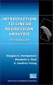 Cover of: Introduction to linear regression analysis. by Douglas C. Montgomery