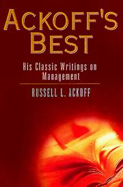 Cover of: Ackoff's best: his classic writings on management
