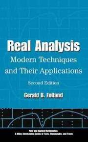 Cover of: Real analysis by G. B. Folland
