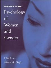 Cover of: Handbook of the Psychology of Women and Gender