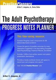 The adult psychotherapy progress notes planner