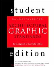 Cover of: Architectural Graphic Standards Student Edition: An Abridgement of the 9th Edition