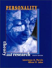 Cover of: Personality: theory and research