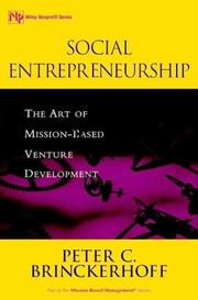 Cover of: Social Entrepreneurship : The Art of Mission-Based Venture Development
