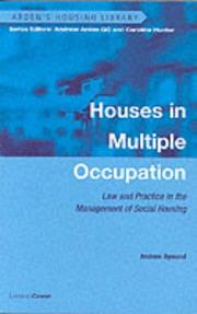 Houses in multiple occupation : law and practice in the management of social housing