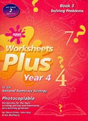 Worksheets plus Year 4 : for the national numeracy strategy. Book 3, Solving problems