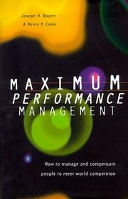 Cover of: Maximum Performance Management