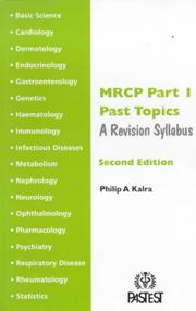 MRCP part 1 past topics : a revision syllabus