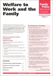 Welfare to work and the family