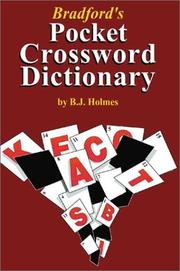 Cover of: Bradford's Pocket Crossword Dictionary (Bradford's)