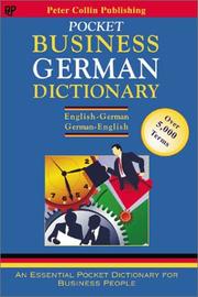 Pocket German business dictionary : English-German, German-English