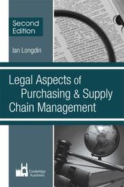 Cover of: Legal Aspects of Purchasing and Supply Chain Management by Ian Longdin