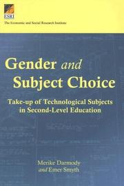 Gender and subject choice : take-up of technological subjects in second-level education