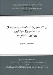 Benedikte Naubert (1756-1819) and her relations to English culture