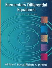 Cover of: Elementary differential equations by William E. Boyce