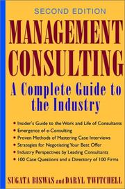 Management consulting by Sugata Biswas, Daryl Twitchell