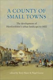 A county of small towns : the development of Hertfordshire's urban landscape to 1800