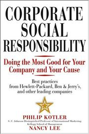 Cover of: Corporate Social Responsibility by Philip Kotler, Nancy Lee