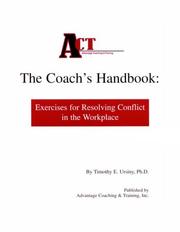 Cover of: The Coach's Handbook : Exercises for Resolving Conflict In The Workplace