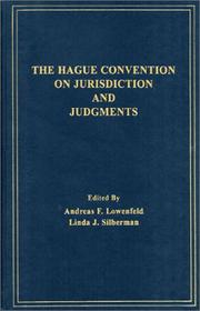 Cover of: The Hague Convention on Jurisdiction and Judgments