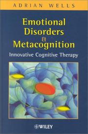 Cover of: Emotional Disorders and Metacognition by Adrian Wells