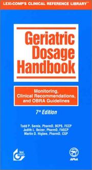 Cover of: Geriatric Dosage Handbook: Including Monitoring, Clinical Recommendations, and OBRA Guidelines, 2002