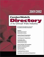 Cover of: 2001/2002 CenterWatch Directory of the Clinical Trial Industry