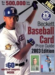 Cover of: Beckett Baseball Card Price Guide 2003 (Beckett Baseball Card Price Guide)
