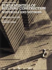 Fundamentals of building construction by Allen, Edward, Edward Allen, Joseph Iano