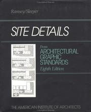 Cover of: Site details from Architectural graphic standards by Charles George Ramsey