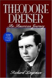 Cover of: Theodore Dreiser: an American journey