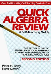 Cover of: Quick algebra review