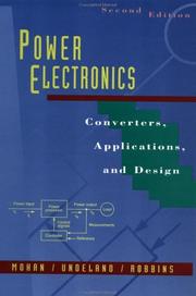 Cover of: Power electronics by Ned Mohan