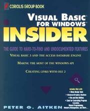 Cover of: Visual Basic for Windows insider
