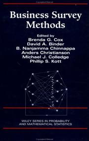 Cover of: Business survey methods