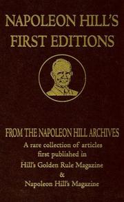 Cover of: Napoleon Hill's First Editions
