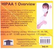 Cover of: HIPAA 1 Overview