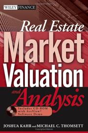 Cover of: Real Estate Market Valuation and Analysis+ CD