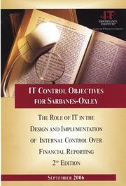 IT Control Objectives for Sarbanes-Oxley by IT Governance Institute