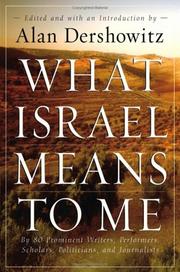 Cover of: What Israel Means to Me by Alan M. Dershowitz