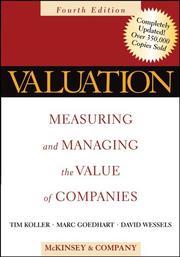 Cover of: Valuation: Measuring and Managing the Value of Companies, Fourth Edition