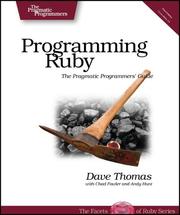 Cover of: Programming Ruby: The Pragmatic Programmers' Guide