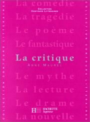 La critique by a. Maurel