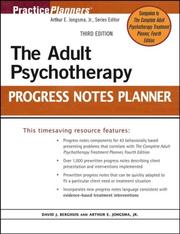 The adult psychotherapy progress notes planner