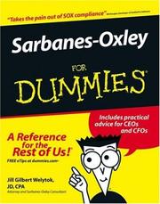 Cover of: Sarbanes-Oxley For Dummies