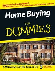 Cover of: Home Buying For Dummies, 3rd edition by Eric Tyson, Ray  Brown