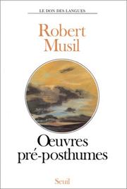 Cover of: Oeuvres pré-posthumes